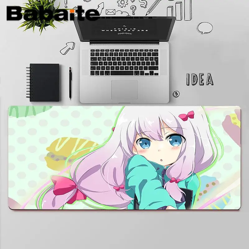 

Babaite Top Quality anime cute eromanga sense Silicone large small Pad to Mouse Game Free Shipping Large Mouse Pad Keyboards Mat