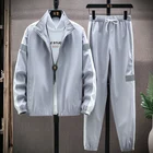 Мужской спортивный костюм из двух предметов, повседневная спортивная одежда в стиле хип-хоп, весна-осень 2022
