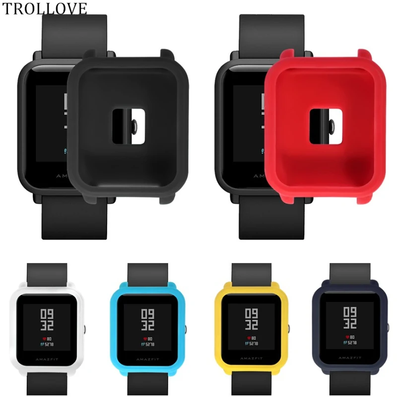 Защитный чехол для Xiaomi Huami Amazfit Bip PACE Lite Youth Watch цветной Мягкий силиконовый