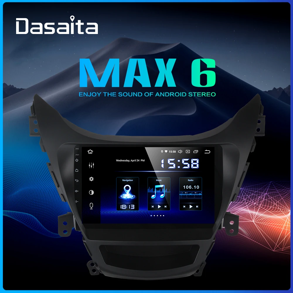 Dasaita автомобильное радио Android 9 0 для Hyundai Elantra мультимедиа 2016 2017 USB 64 ГБ ROM