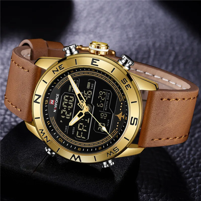 NAVIFORCE Для мужчин часы от топ бренда класса люкс спортивный стиль с хронографом