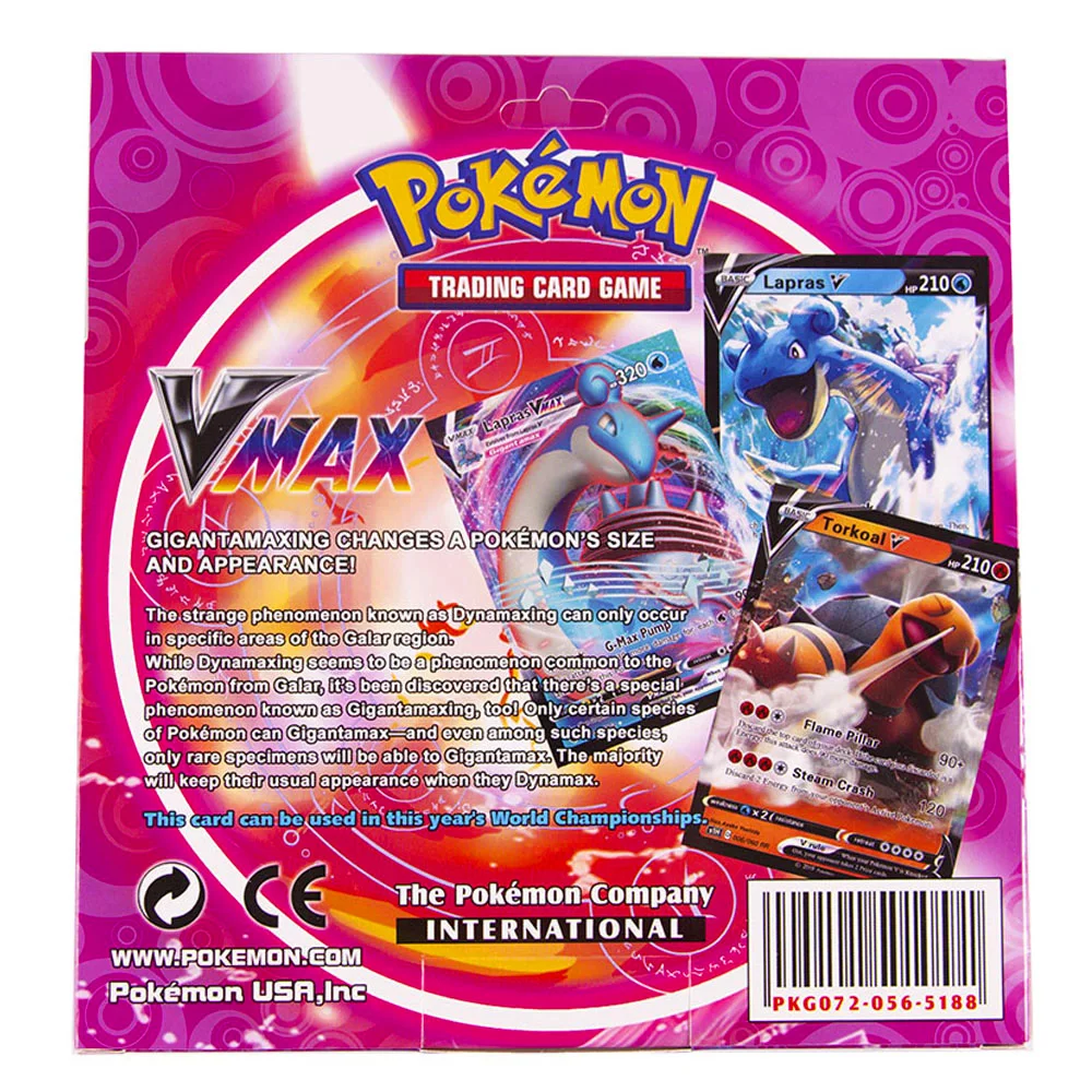 Новинка 2020 55 шт. карты Pokemon Vmax меч и экранированная картина блестящая
