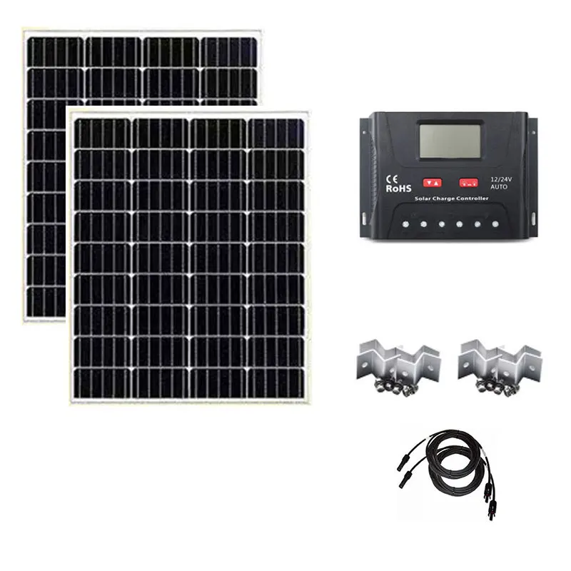 

Solar Panel Kit Complete 100W 200W 300W Flexible Solar Panel 100W 12V With Controller Solar Battery Charger Camping Car Caravan