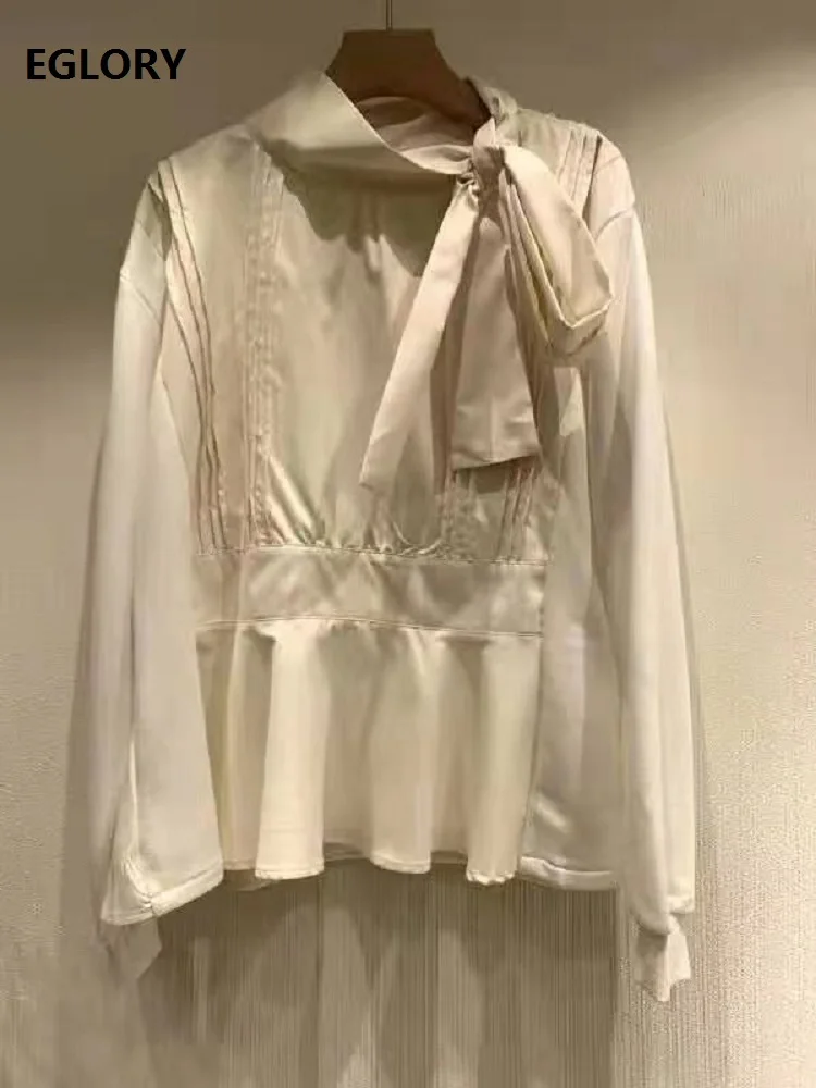 

Женский свитшот с длинным рукавом, голубой Повседневный свитшот в стиле пэчворк, украшенный бантом, весна-осень 2021