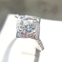 s925 sterling silver exaggerated zircon aaa queen six claw female proposal wedding diamond wedding anniversary gift ring
