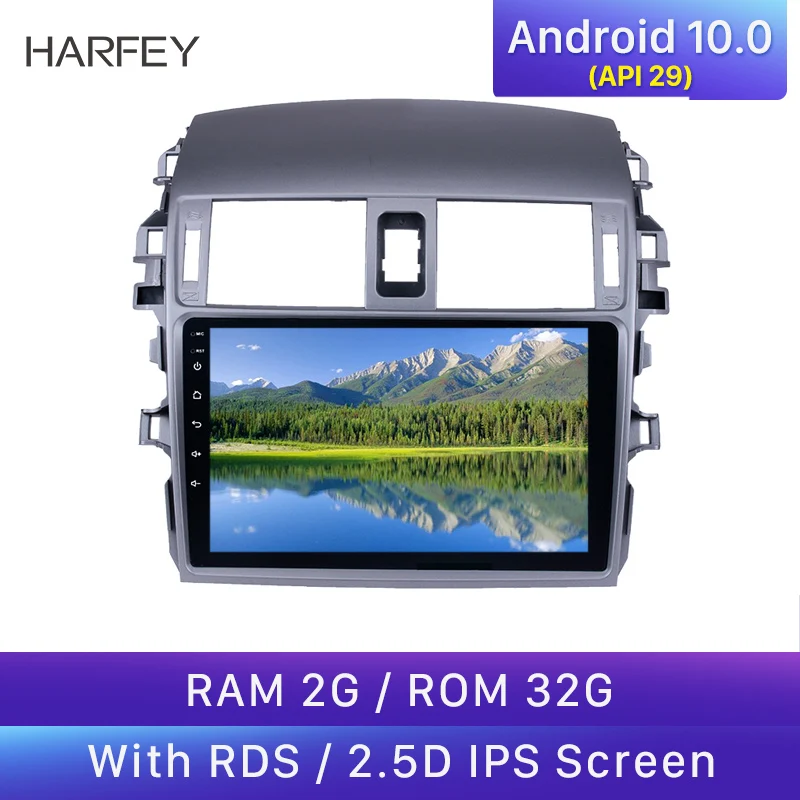 Автомагнитола Harfey Android 10 0 GPS навигация головное устройство для 2007 2008 2009 2010 Toyota OLD