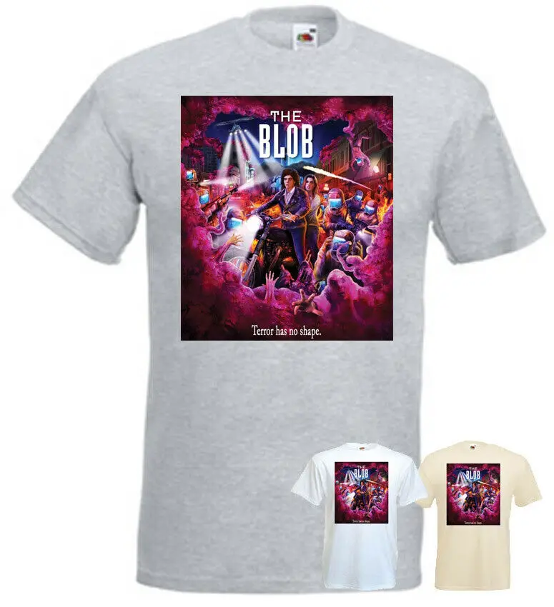 Футболка The Blob v6 белая натуральная Спортивная серая из фильма ужасов все размеры