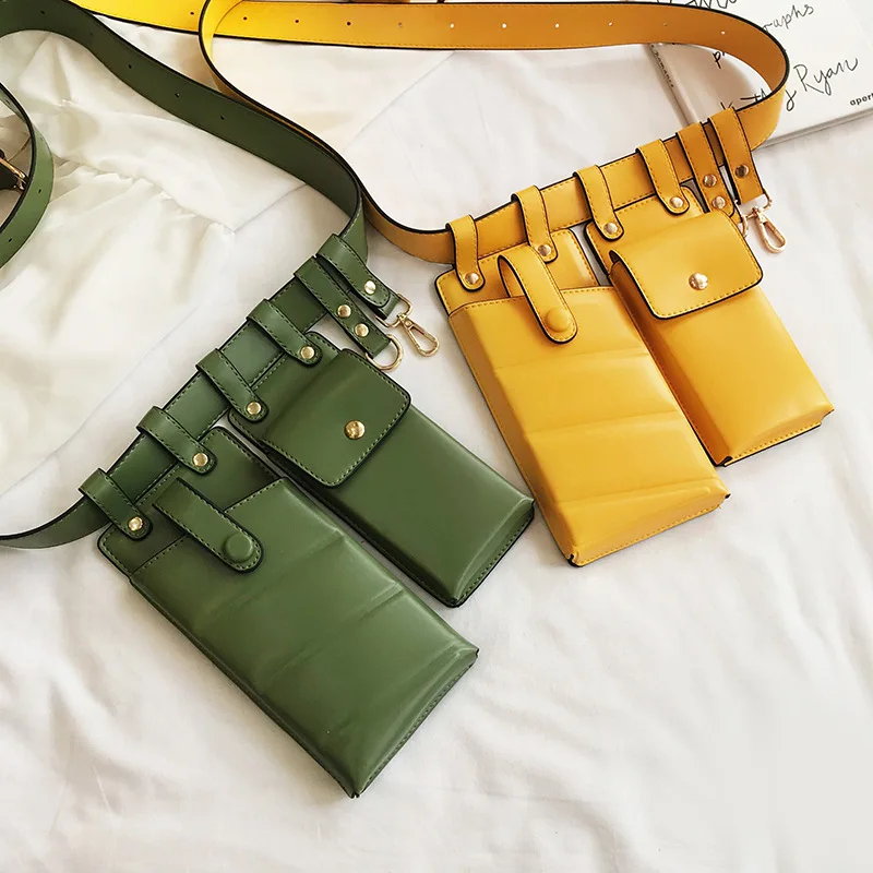 

2020 Personalized European and American Fashion Fanny Pack Trend One-shoulder Bag Mini Small Bag PU Waist Pack