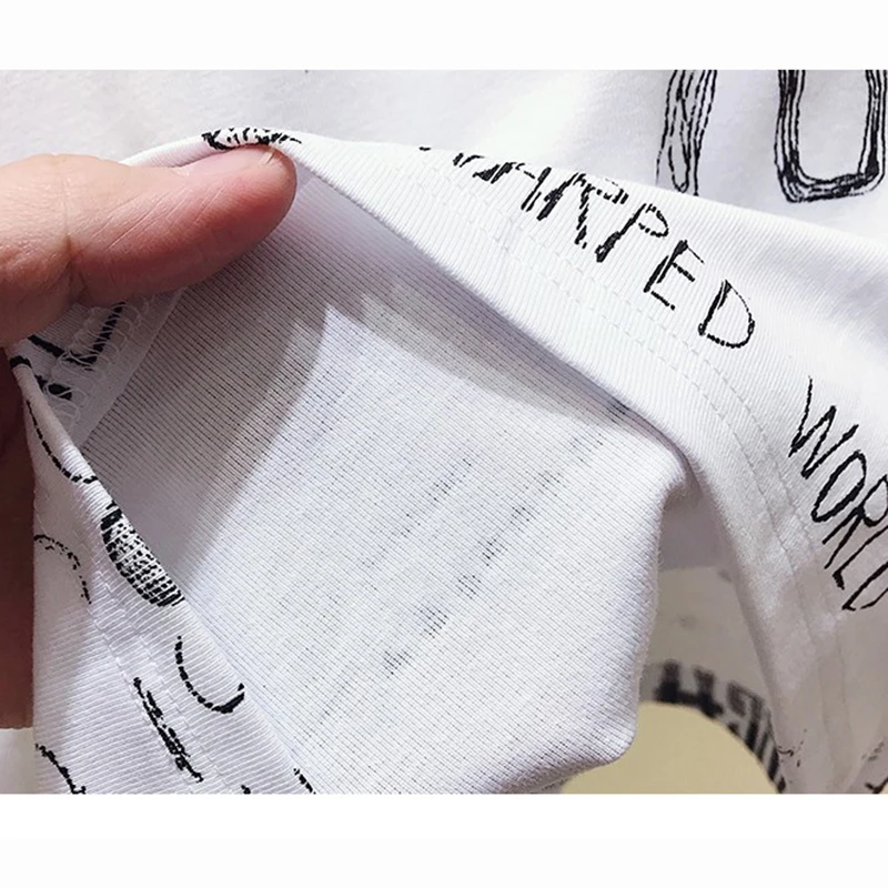 

gkfnmt Spring Autumn 2020 New Harajuku Print T Shirt O-Neck Punk Letter TShirt Print Casual Long Sleeve Streetwear Women Top