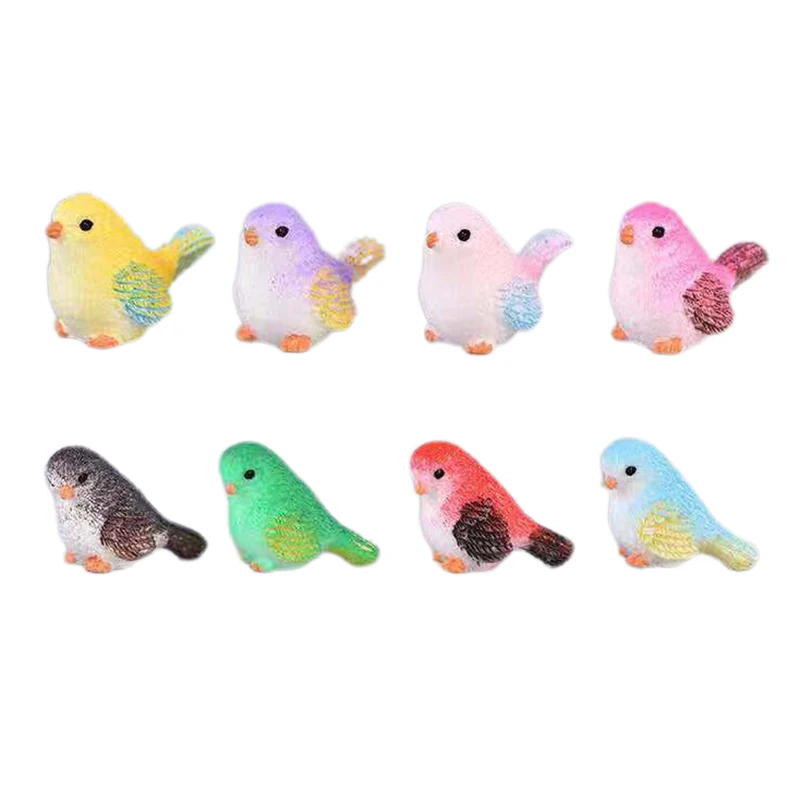 

1Pc Creative Simulation Parrot Parakeet Miniature Landscape Ornament Animal Model Lawn Figurine Artificial Bird Photography Prop