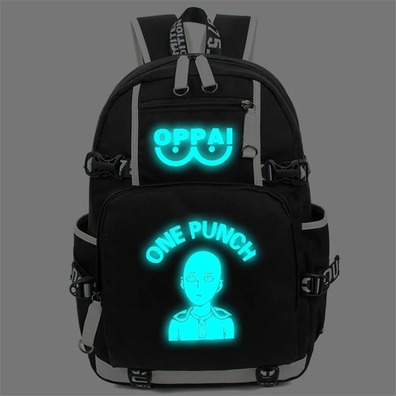 

Anime One Punch Man Cosplay Backpack Cartoon Luminous Student School Shoulder Bag Teenage Laptop Travel Bags