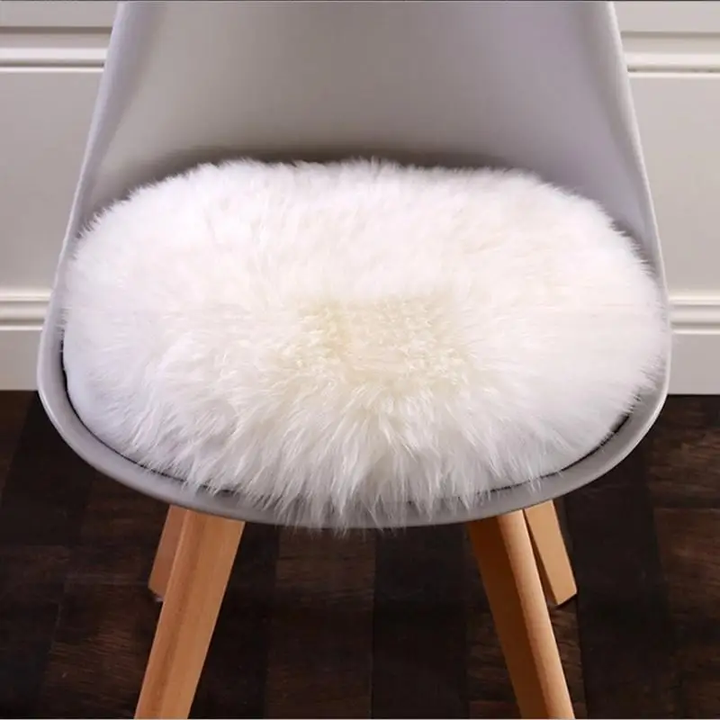 30*30cm Soft Artificial Sheepskin Carpet Cushion Cover Bedroom Manual Blanket Warm Rug Long Hair Seat Chair Fur Floor Mat