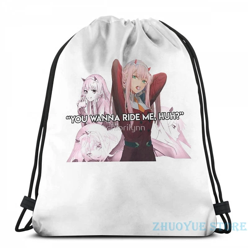 Рюкзак мужской/женский с забавным графическим принтом Zero Two вы хотите ездить на