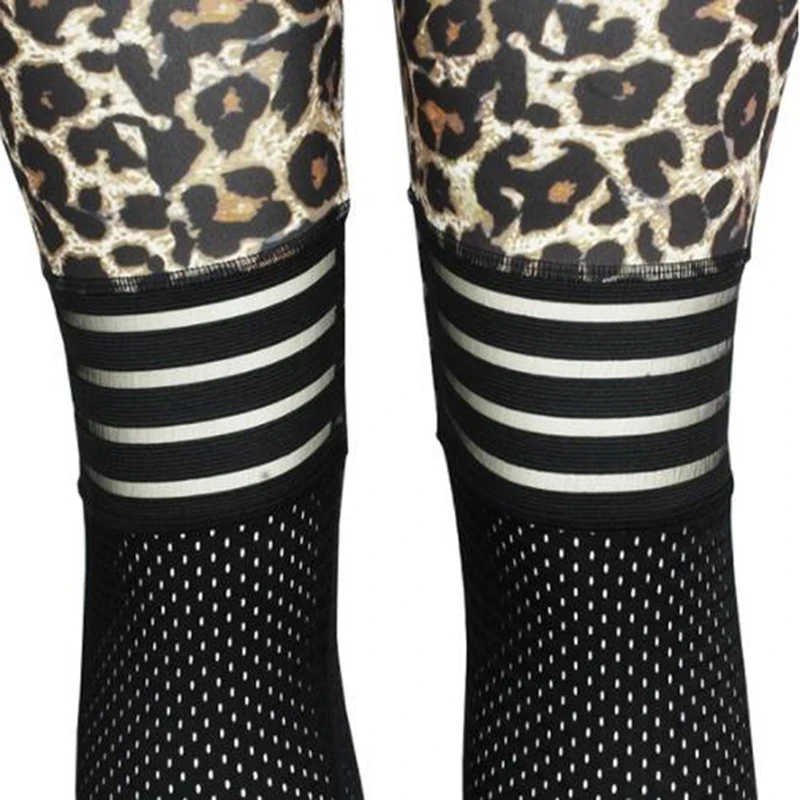 

Hips Push Up High Waist Leggings Leopard Printing Leggings Women Fashion Sexy Mesh Gym Leggings