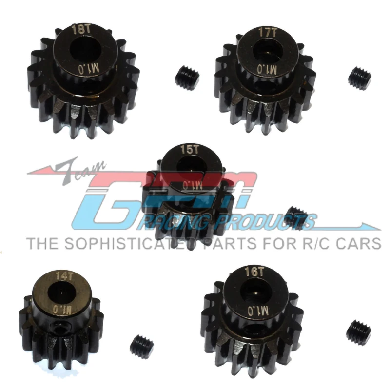 Enlarge XQRC For 1/5 x-maxx 77086-4 upgrade parts hardened steel motor gear motor gear M1.0 motor shaft 5mm 14T 15T 16T 17T 18T
