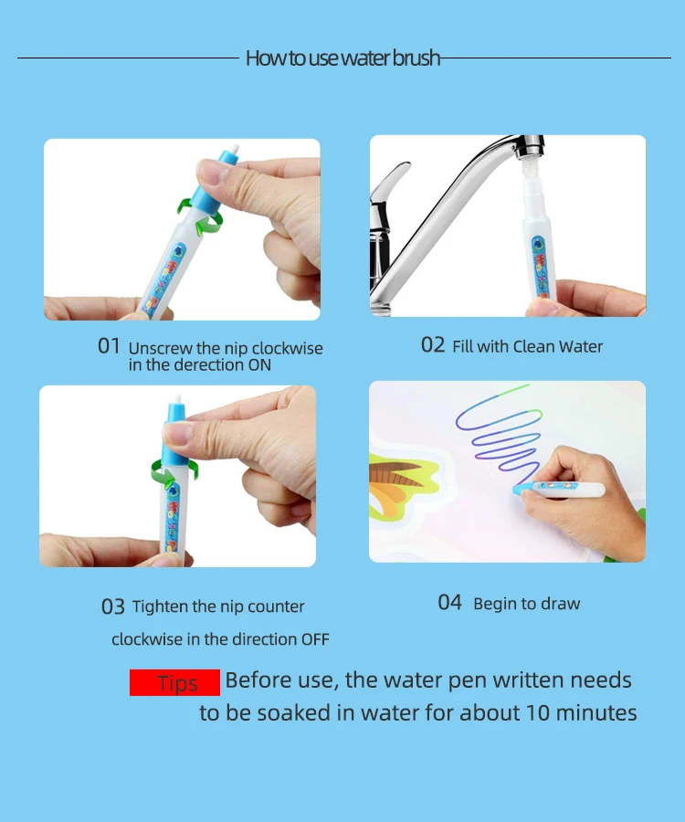 GOOBAT Aqua Magic Doodle, коврик для рисования, коврик для рисования, развивающие игрушки для детей, для малышей, мальчиков и девочек 2, 3, 4, 5, 6, 7, 8 лет