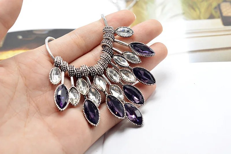 Meyfflin Collier Femme массивное ожерелье s& Кулоны Кристалл Макси ожерелье для женщин Женская Цепочка Воротник модное ювелирное изделие