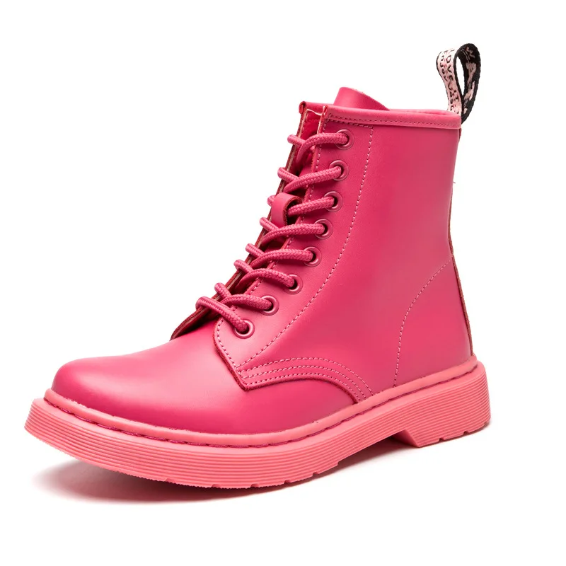 2019 Ботинки женские зимние ботинки из натуральной кожи повседневные весенние