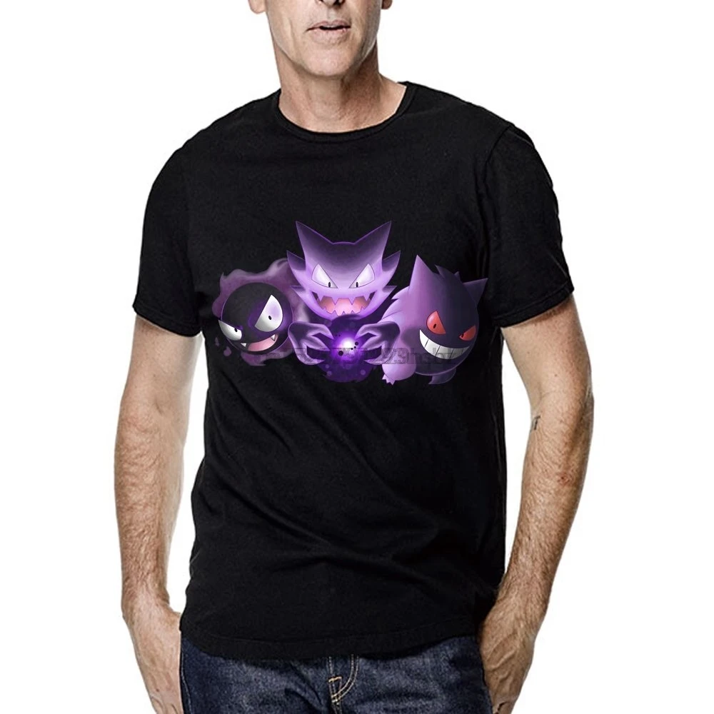 Gastly Haunter and Gengar светящаяся Мужская футболка | одежда