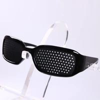 1 pair eye glasses stenopeici bates method man woman training view pinhole black relax the tension for cataract treatment