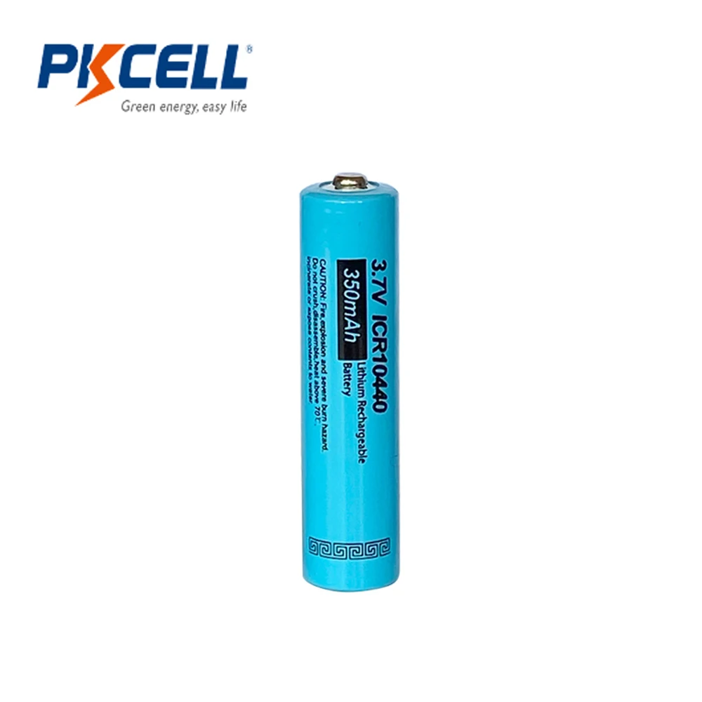 8 шт. PKCELL 10440 Батарея 3 7 v 350MAH литиевая батарея AAA rechargeble батареи li-ion кнопка сверху |