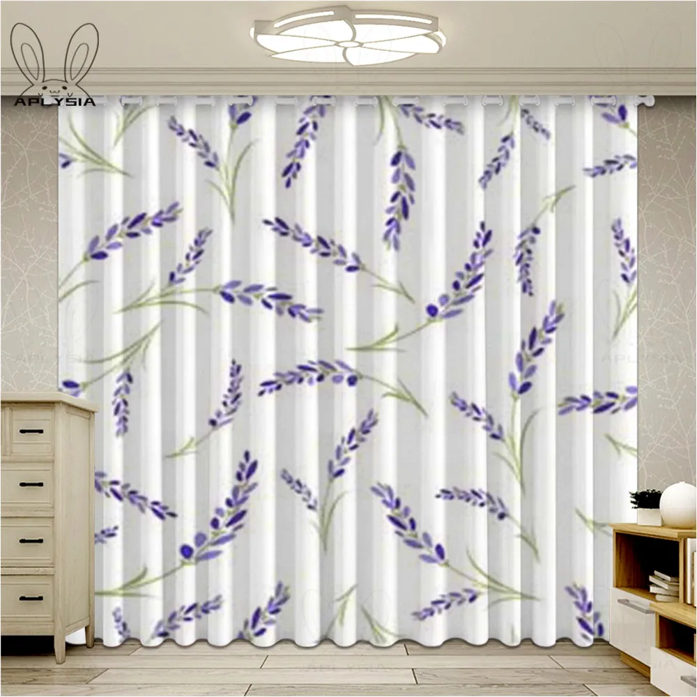

Занавески для спальни, фиолетовые, лавандовые, белые