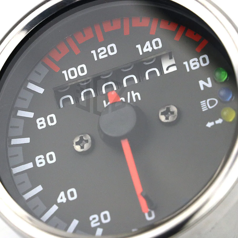 Мотоцикл спидометр из нержавеющей стали ретро-инструмент универсальный одометр