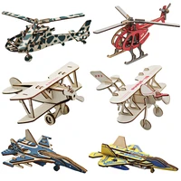 3d puzzle aircraft wooden models war ii mini airplane helicopter aldult assembly model diy building kits kids toys birthday gift