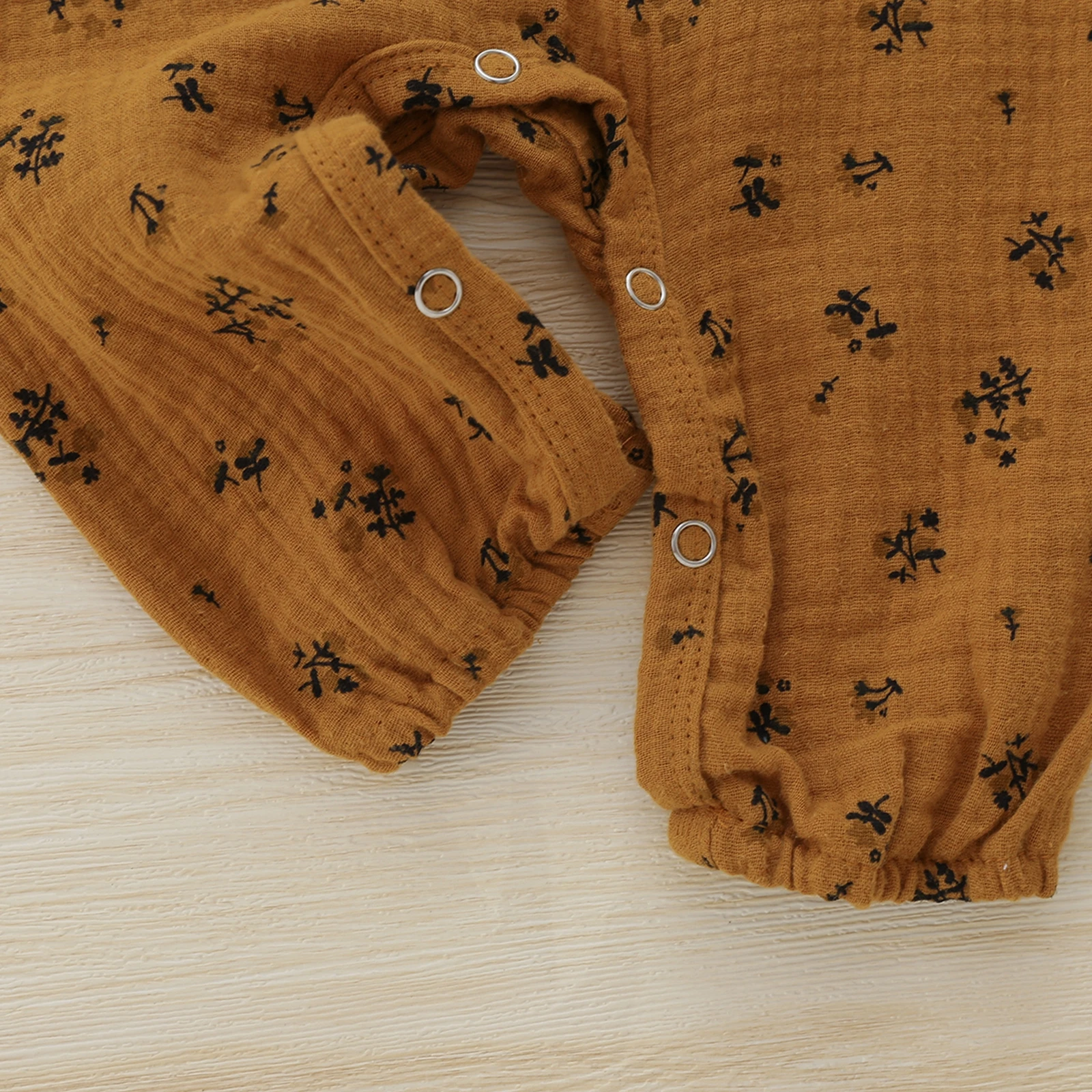 Повседневный комбинезон с длинным рукавом для новорожденных длинный принтом