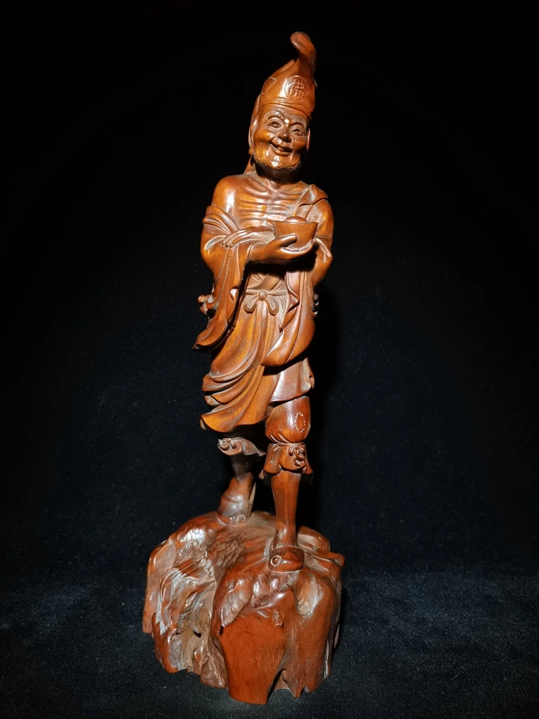 

YIZHU культиватор искусство старый китайский ящик ручное литье джигун Будда Jih статуя Декор подарок H 8,7"