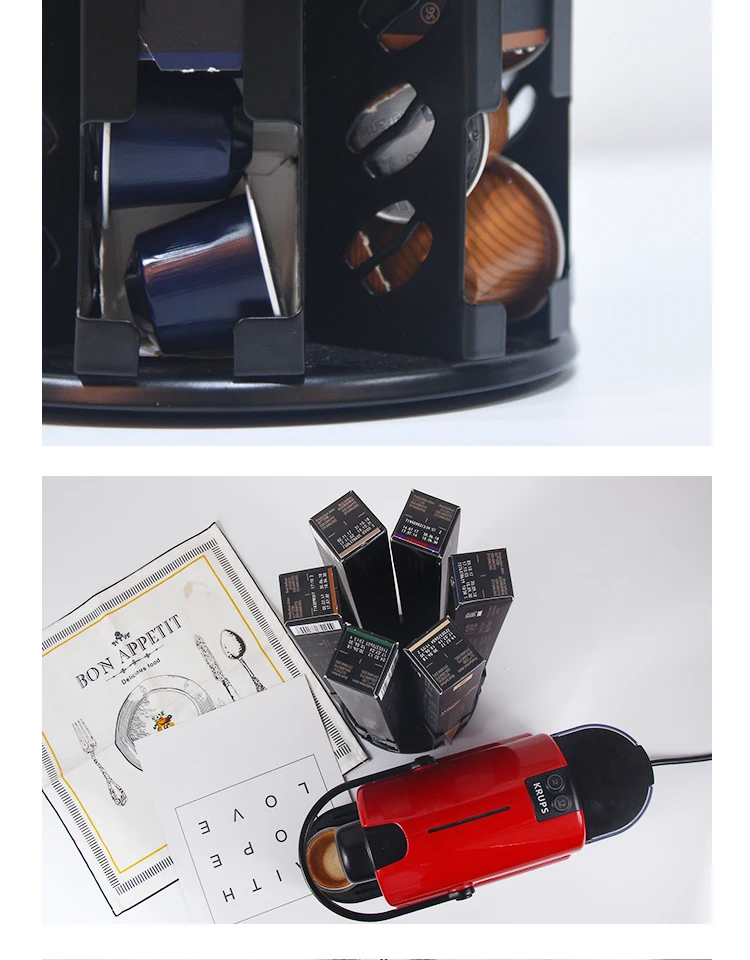 Nespresso вращающаяся стойка держатель для кофейных капсул черная хранения 2020 Новая