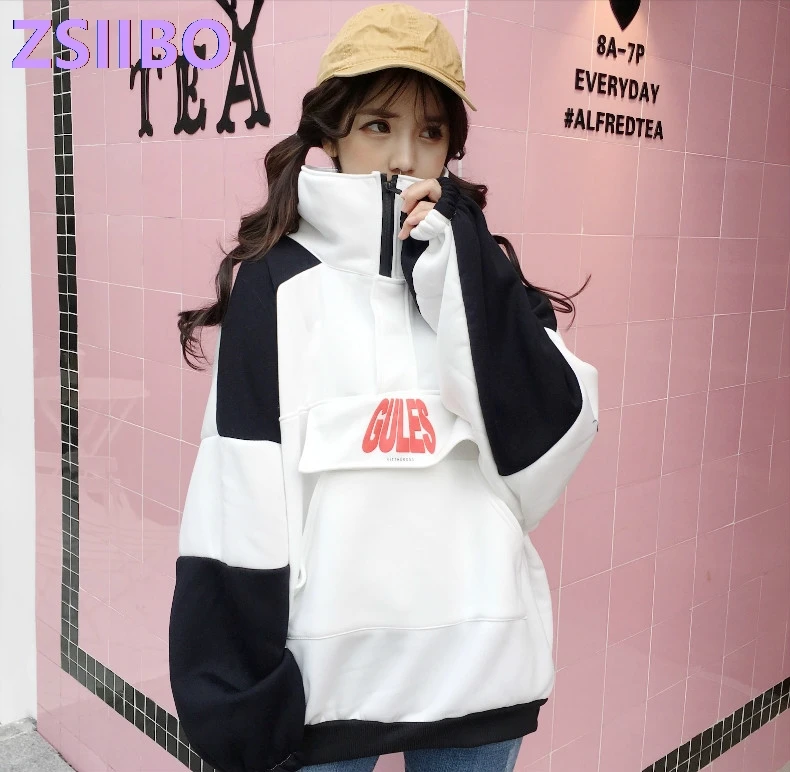 Женская Толстовка С Карманами средней длины Повседневная модная толстовка с