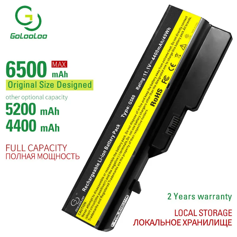 6500 мАч Новый аккумулятор для ноутбука Lenovo G560 G565 G570 G575 G770 G470 V360 V370 V470 V570 Z370 Z460 Z465 Z470