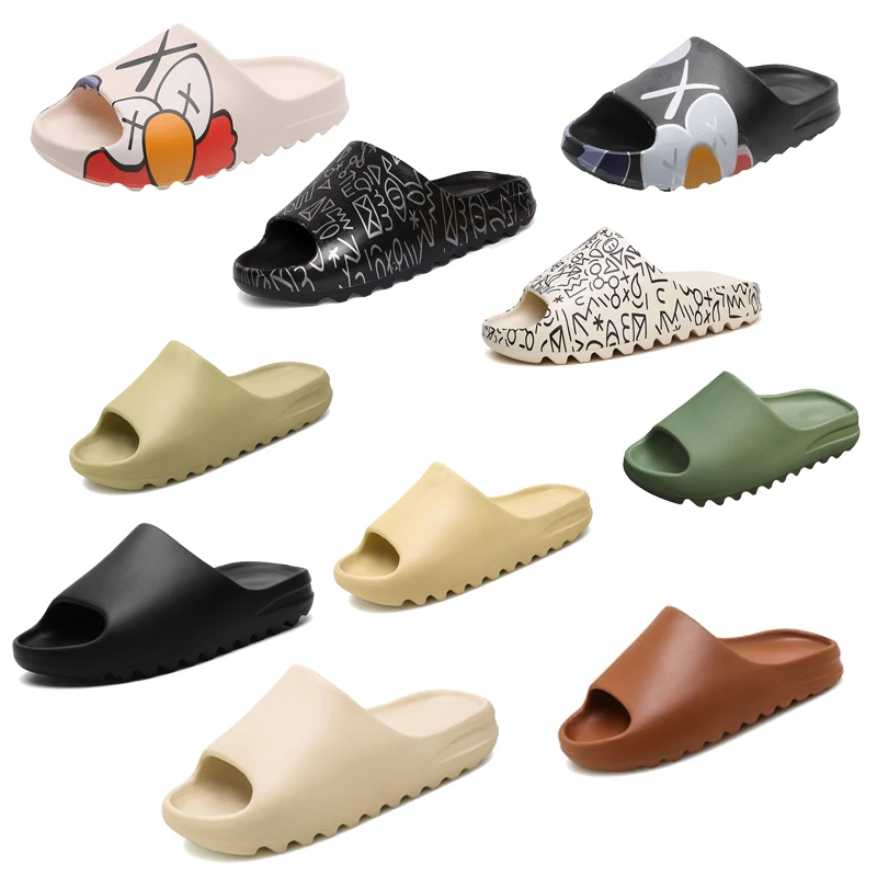 

Men Shoes Summer Non-Slip Slippers Indoor Slides House Graffiti Flip Flop Casual Beach Slipper EVA Quality Cartoon Shoes Women