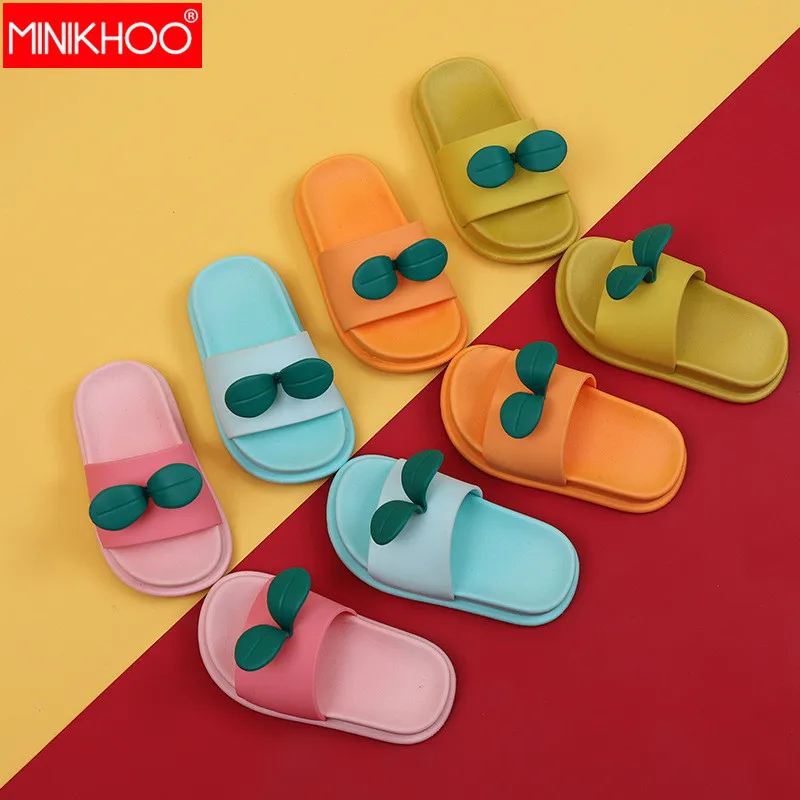 2020 новые детские тапочки Пляжные вьетнамки для мальчиков и девочек Забавная