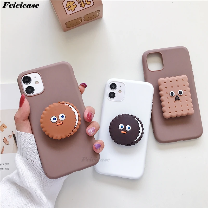 3D Cute Cartoon Cookies Case For Xiaomi Mi Note 10 Lite Holder Cover Redmi 8 T Pro 9 S | Мобильные телефоны и аксессуары
