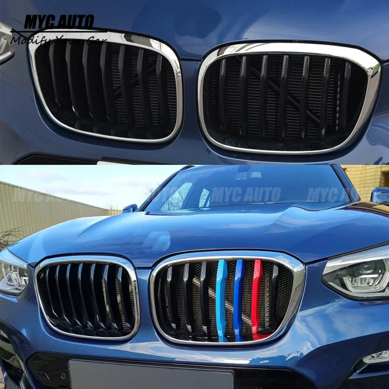 Отделка радиатора для BMW X3 G01 X4 G02 2018 2019 + 3 шт.|Гоночные решетки| |