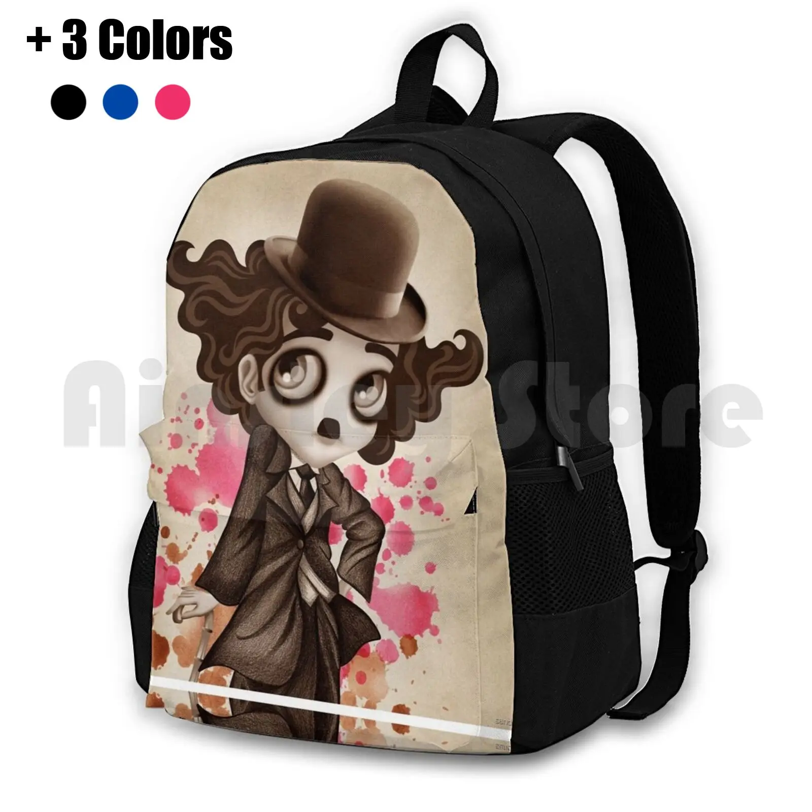 

The Little Tramp Outdoor Hiking Backpack Riding Climbing Sports Bag Chaplin Charlot Comedian Hollywood Vintage The Little Tramp