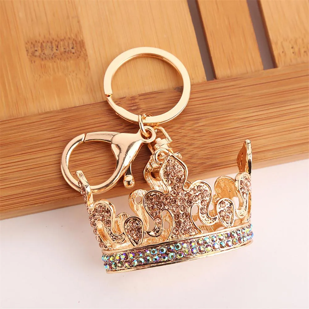 Брелок в виде короны милый брелок для ключей женщин (я тебя люблю) креативная цепь
