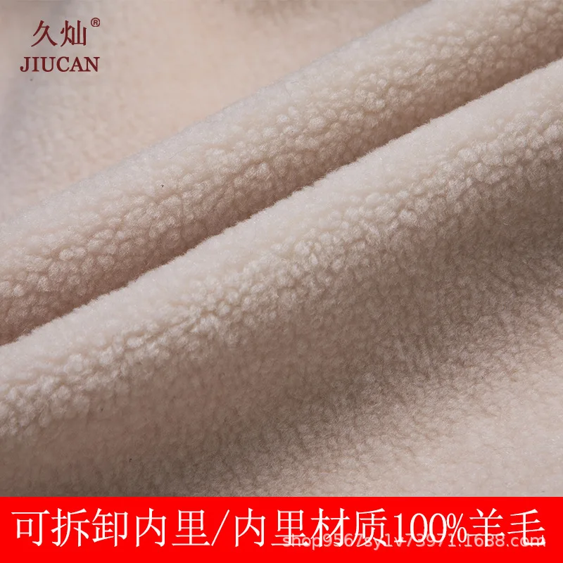 2021 мужской кожаный жилет на молнии теплый повседневный из овечьей кожи | Мужская