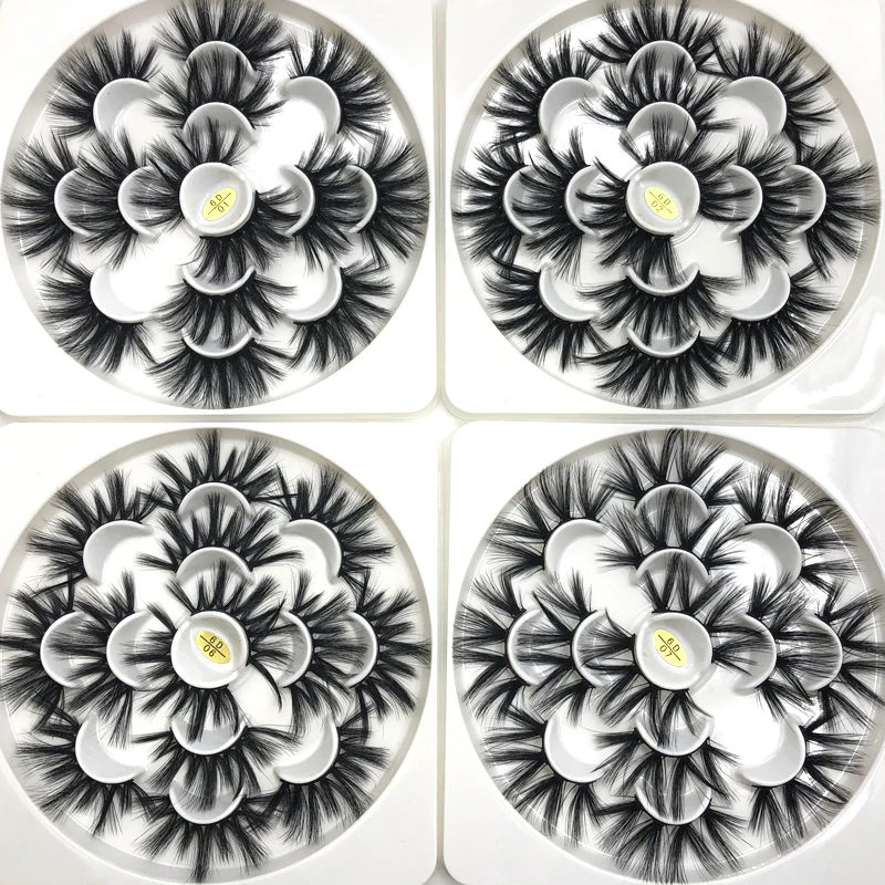 Новые 7 пар 25 мм длинные искусственные 3D норковые ресницы натуральные накладные