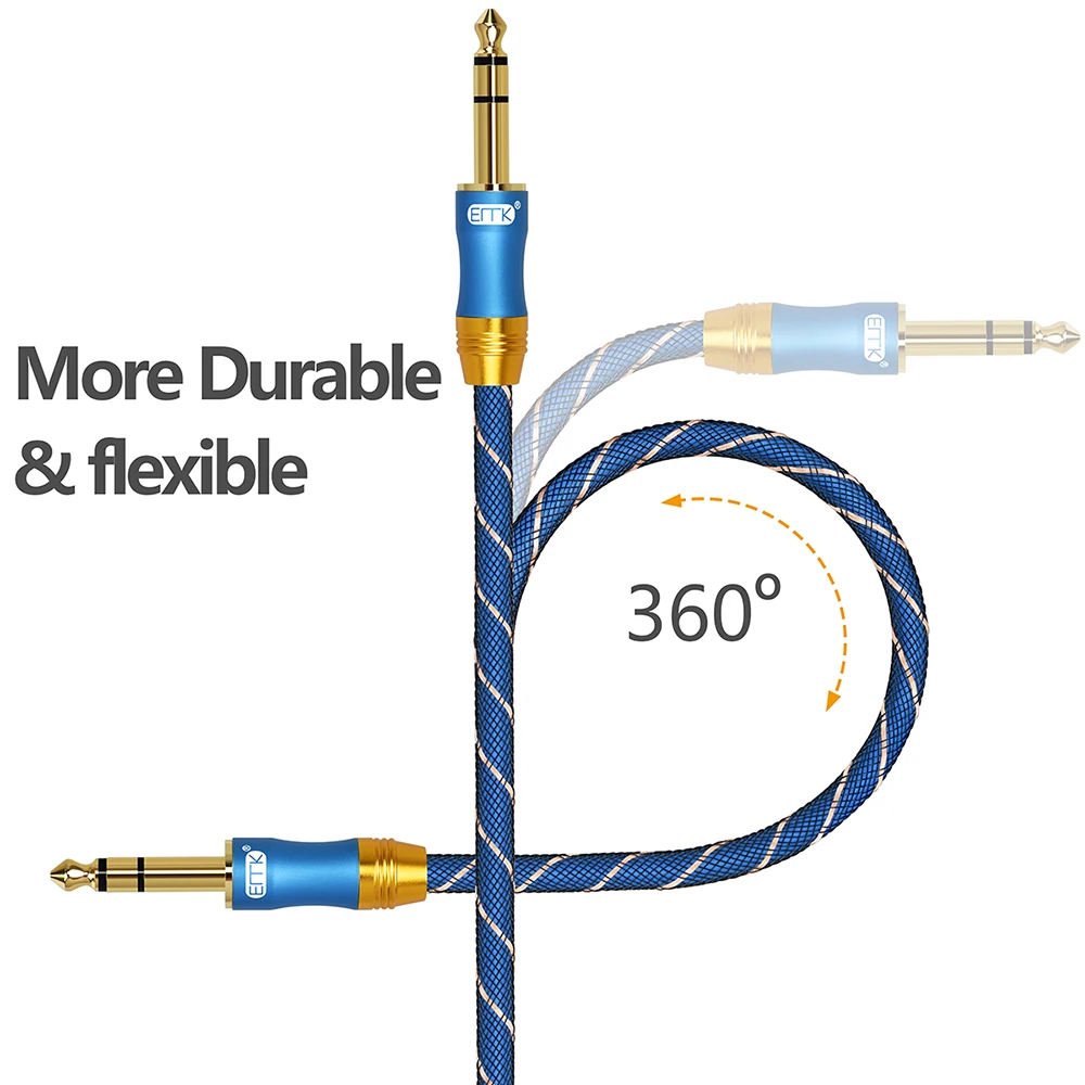 EMK 6 35 мм 1/4 ''TRS аудио кабель 3 AUX 5 папа Hifi динамик 1 м 2 8 10 гитарный усилитель