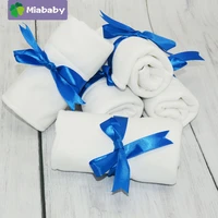 miababy 5pcs square bamboo cotton cloth diaper insert tri flat insert reusable washable inserts for baby nappy