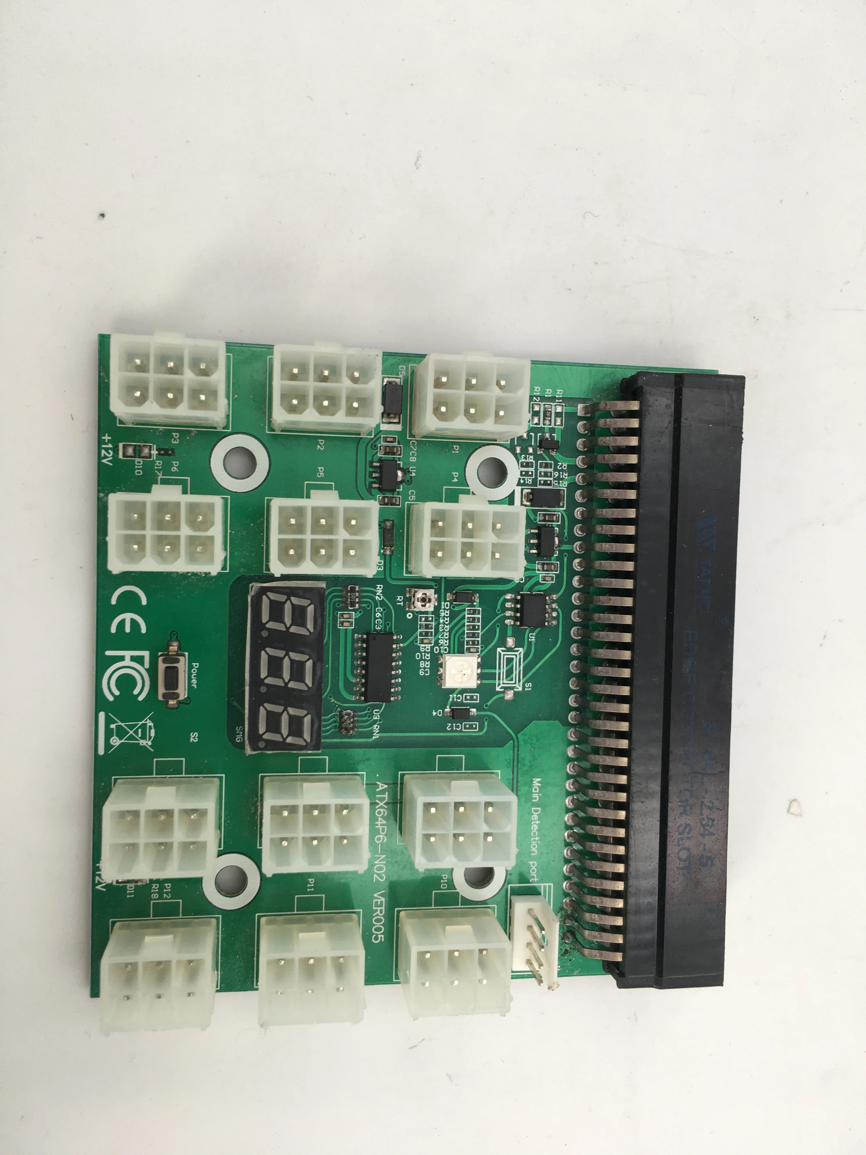 Высококачественная плата адаптера PCI-E 12 В 64Pin до 12x 6Pin для сервера питания HP 1200 Вт