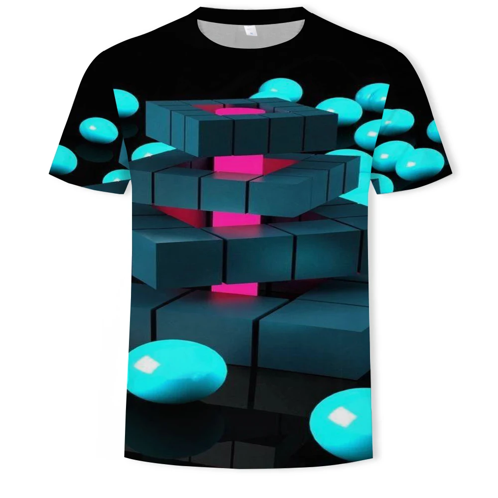 

2021 summer T-shirt men's clothing O-neck short-sleeved T-shirt everyday Harajuku men's casual 3D printing T-shirt top