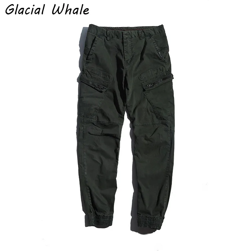 GlacialWhale мужские брюки-карго для мужчин модные 2021 Джоггеры для девочек в стиле «хип-хоп» Японская уличная одежда брюки для бега зеленого цвет...