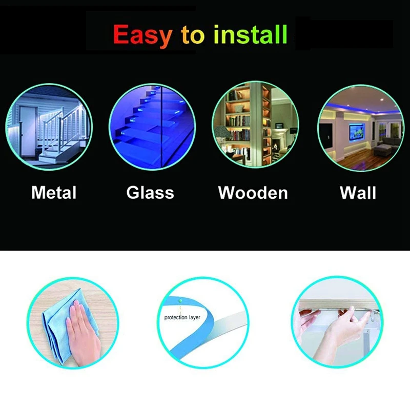 

LED Strip Light Waterproof RGB 5050 SMD with Bluetooth Control Flexible Ribbon 10M for Living Room Decoration