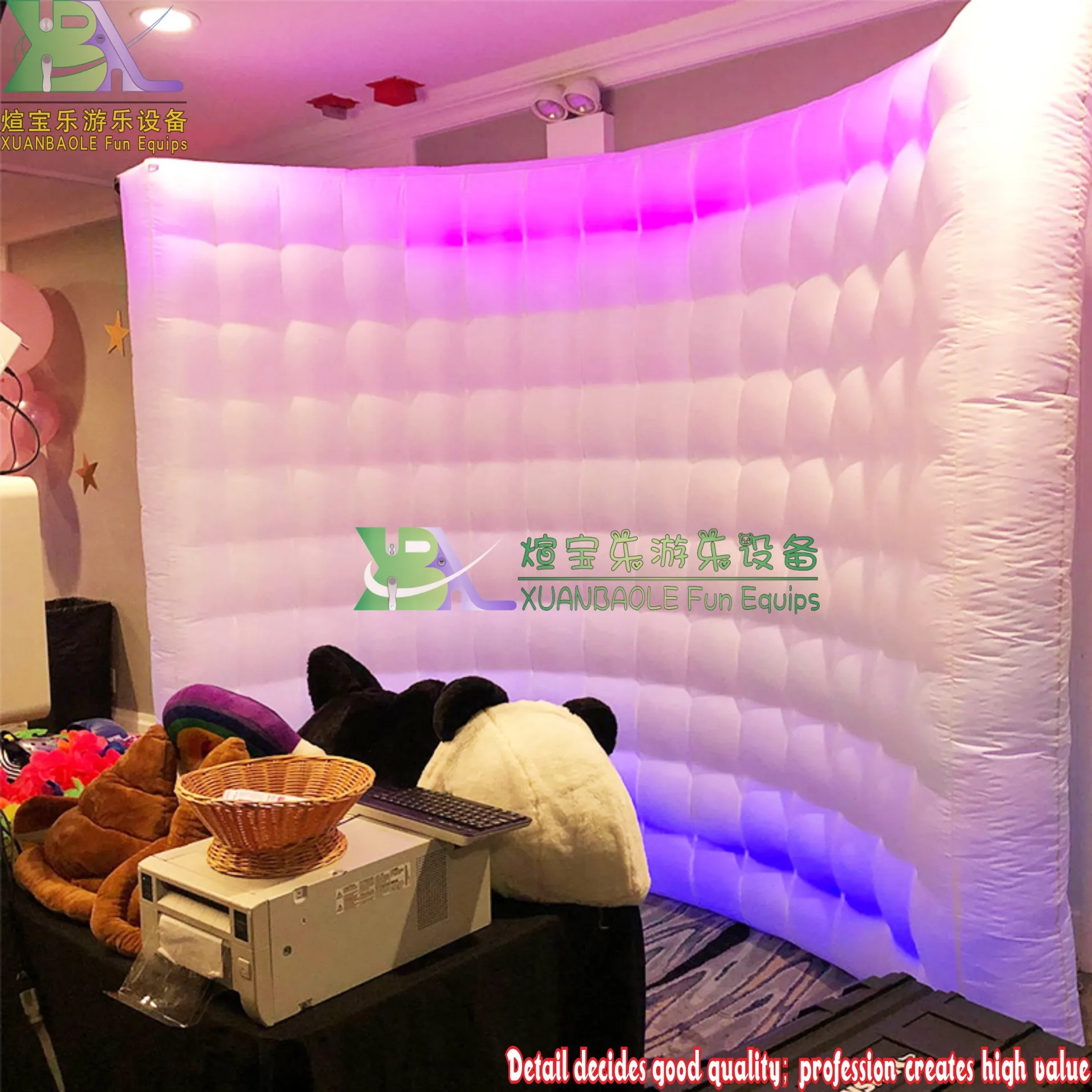 Дешевая светодиодная надувная настенная фотобудка для продажи | Надувные