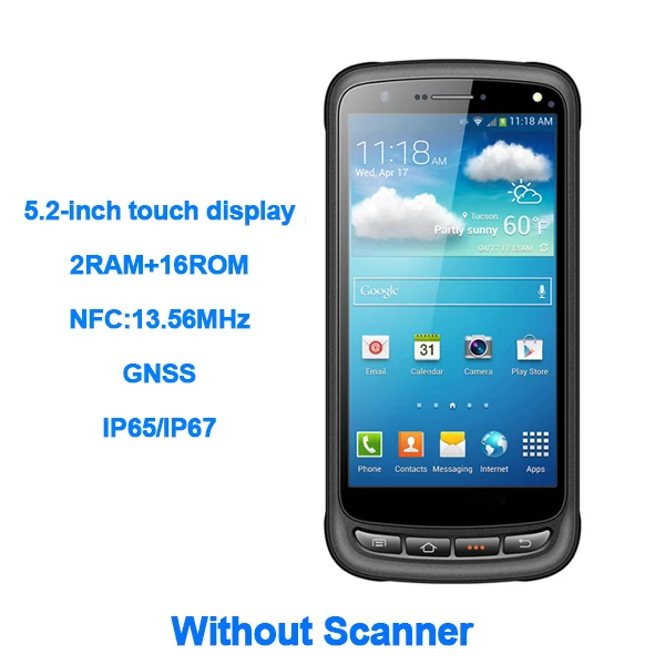 IssyzonePOS Android 6,0 PDA 2D сканер штрих-кода pos-терминал NFC Беспроводной считыватель штрих-кодов сборщик данных сенсорный прочный PDA - Цвет: Without scanner
