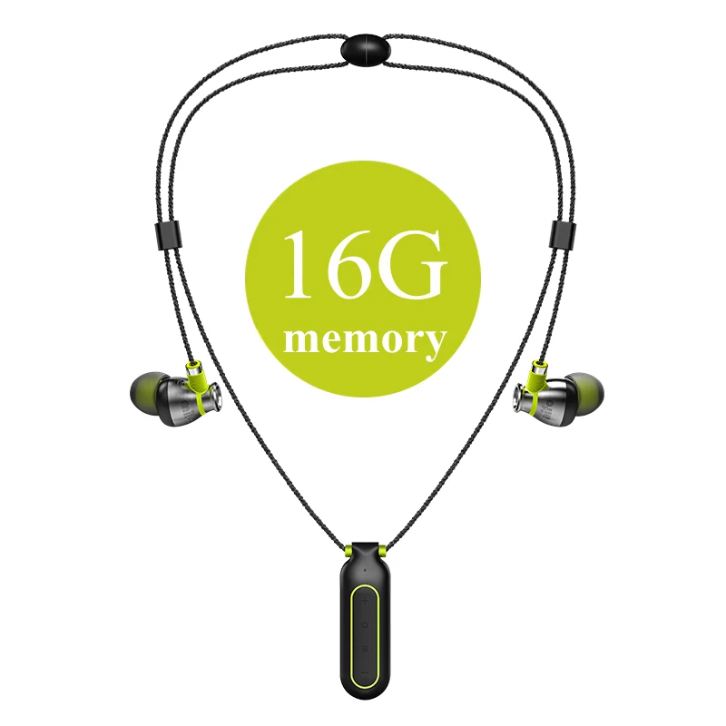 New version 16g Mifo i2 Bluetooth наушники водонепроницаемые шеи гарнитура ожерелье беспроводные наушники со встроенным MP3-плеером для спорта бег - Цвет: New version 16g